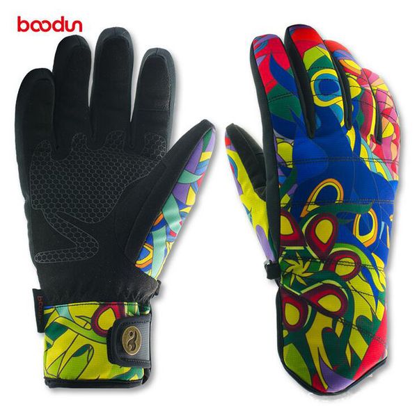 

boodun winter skiing gloves women thermal fleece snowboard gloves waterproof windproof snowmobile guantes ciclismo luvas