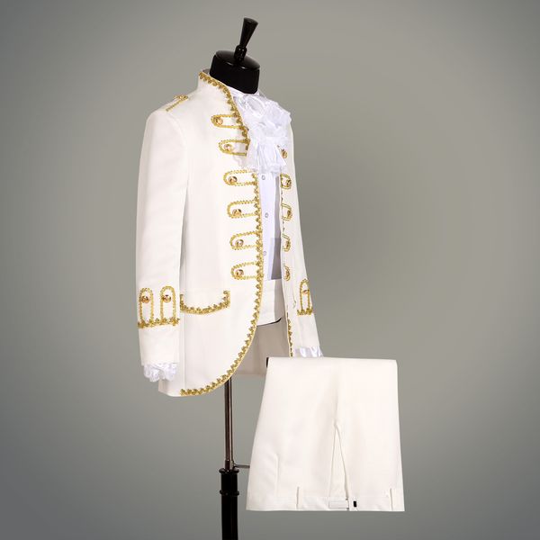 

new style white groom tuxedos men court suit formal suits excellent men wear wedding prom dinner costumes suits custom made(jacket+pants) 60, Black;gray