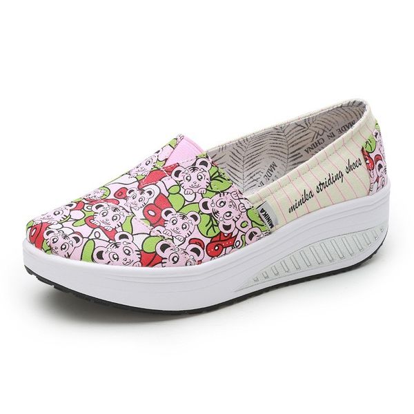 

women sneakers toning wedge light weight sports shoes for women swing shoes breathable slimming sneakers, Black;yellow