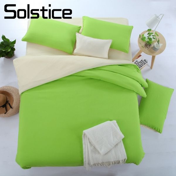 

solstice home textile solid blue beige bedding set kid woman girl bedlinen full king duvet cover pillowcase bed flat sheet