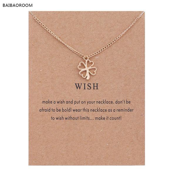 

golden plated clover wish love alloy clavicular bones pendant short chocker necklace, Silver