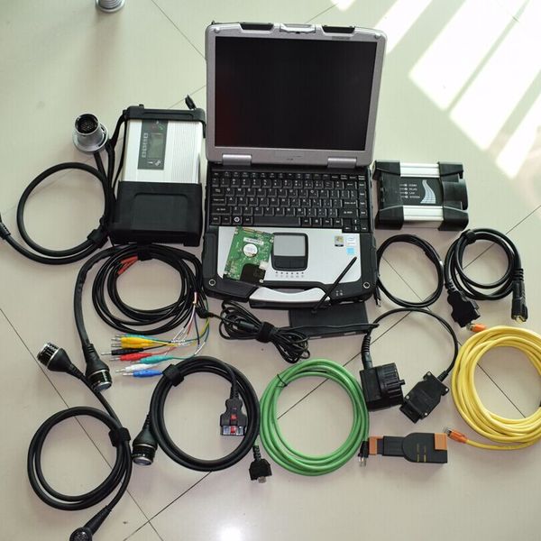 2-in-1-Diagnosetool MB Star C5 SD-Anschluss für BMW ICOM Next mit 1 TB Expertenmodus CF-30 Robuster Laptop 4G