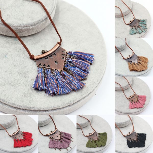 

women's necklace long necklaces personality bohemian vintge tassel elements beaded fashion beads collar necklaces jewelry for women g96