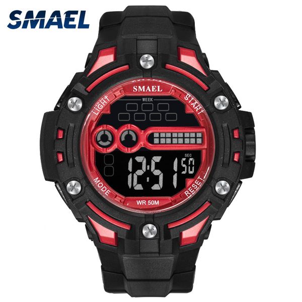

digital wristwatches waterproof smael watch brand s montre men watches digital led 1526 mens watches sports, Slivery;brown