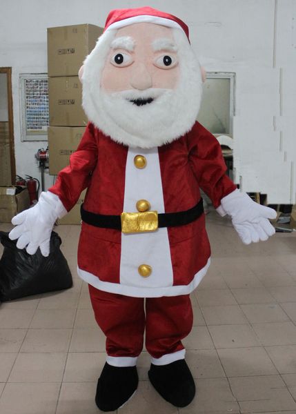 2018 Sconto vendita in fabbrica il costume rosso della mascotte di Babbo Natale, costume da mascotte di Babbo Natale da indossare per adulti