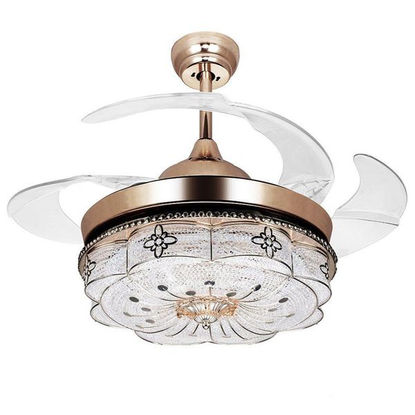 2019 Invisible Ceiling Fans Living Room Remote Control Fan Lights