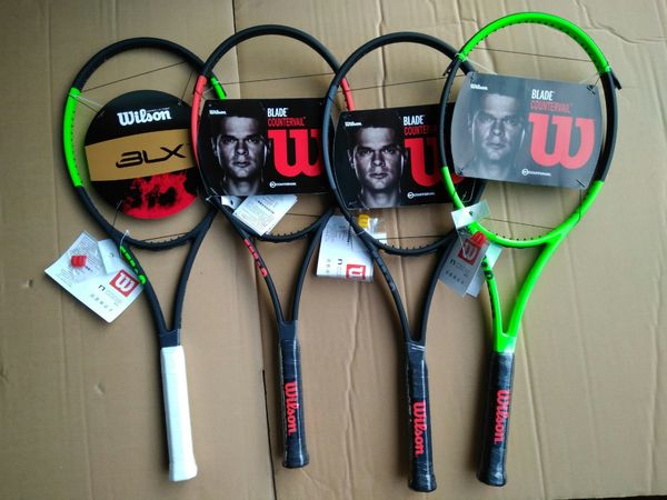 

carbon fiber tennis racket racquets equipped with bag tennis grip racchetta da tennis blade 98 countervail