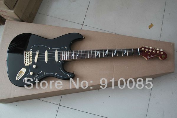 

ameican standard st black with golden hardware s-s-s electric guitar in stock