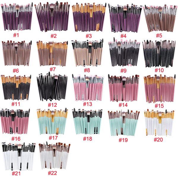 

Maange 20pc co metic makeup bru he et powder foundation eye hadow eyeliner lip bru h tool brand make up bru he beauty tool