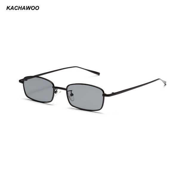 

kachawoo black rectangular sunglasses men retro metal frame men fashion small sun glasses women summer beach 2018 uv400, White;black