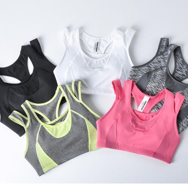 

women's high impact support wireworkout racerback sports bra top, White;black