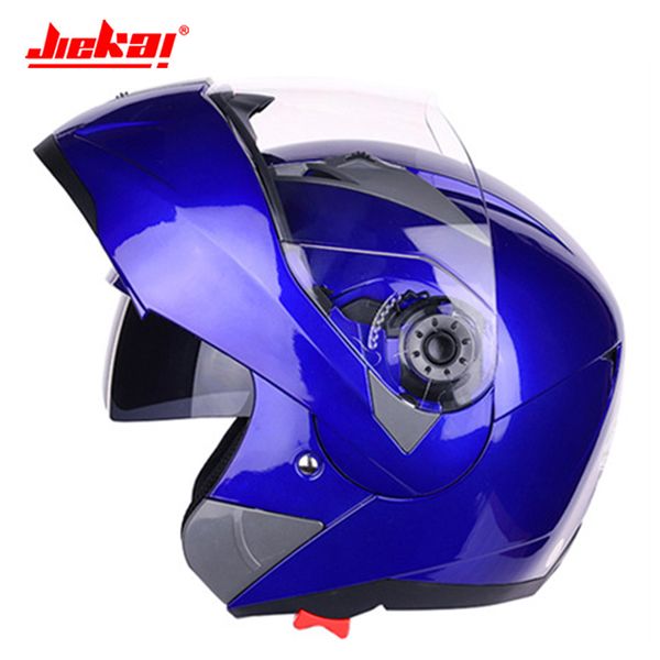 

jiekai motorcycle helmet flip up helmet motocross motorbike racing riding motociclista casco para moto casque with double lense