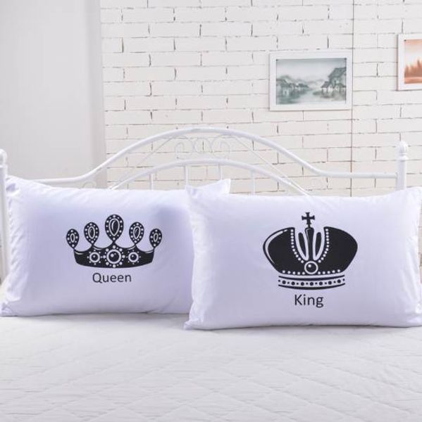 Royal Crown Bedding Pillow Covers Queen King Cat Designer