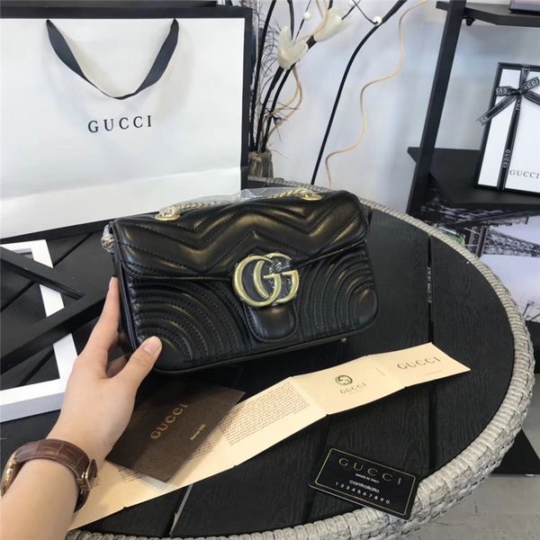 

Hot Marmont Shoulder Bags Women Luxury Chain Crossbody Bag Handbags 2019 Designer Shoulder Bag High Quality Female Message Bag