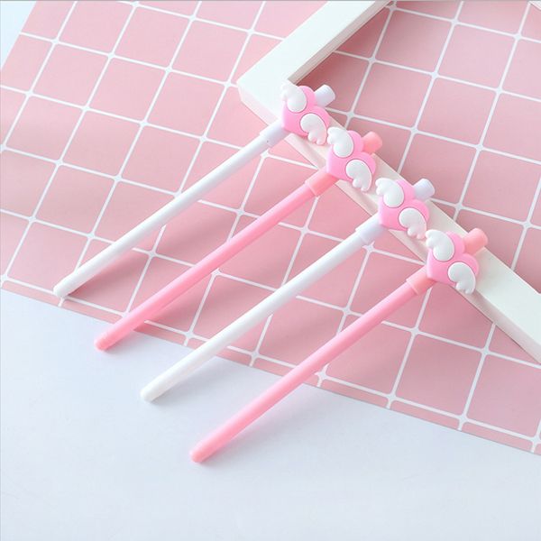 

40pcs/lot cute wings love little angel wings gel pen 0.5mm black cartoon student writing tool signature pen
