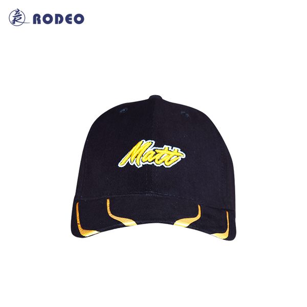 

ht070 rodeo sport, golf, football, training, fish, cotton cap customized design size oem logos, Black;white