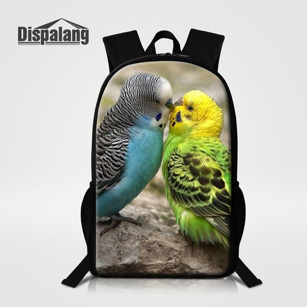 3D impressão animal papagaio saco de escola mochilas para meninos adolescentes meninos crianças Daypacks Daypacks Bolsas de viagem de homens Rugtas Mochilas Escolar Pack