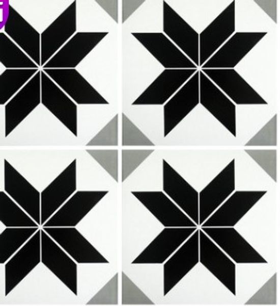Black And White Geometric Tile