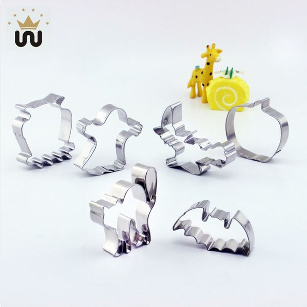 

wangyi cookie cutter cake decorating moulds cake mold tools stainless steel molds kitchen accessories 6 pcs christmas baking