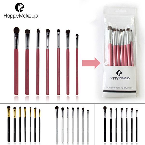 

7pcs set eyeshadow makeup brushes happy makeup brushes set professional portable full cosmetic brush eyeshadow lip brush dhl free