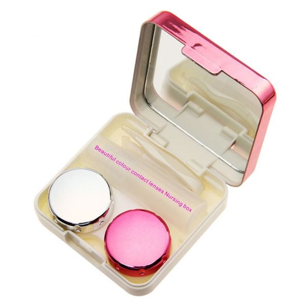 

mini portable contact lens care storage box suit beautiful colour contact lenses nursing box 5 colors