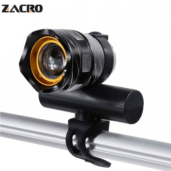 

zacro bike lamp rechargeable led cycling bicycle bycicle light t6 zoom 3 modes fast charging for bike velofonar