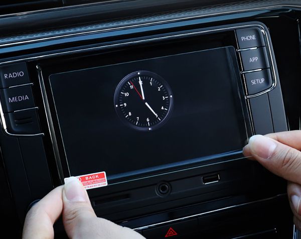 Protettore a schermo in vetro temperato per il display GPS per auto per VW Passat 2016 2017