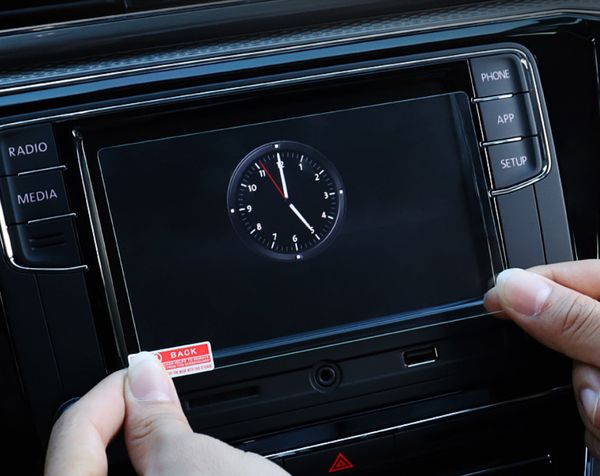 

car gps display tempered glass screen protector for vw passat 2016 2017