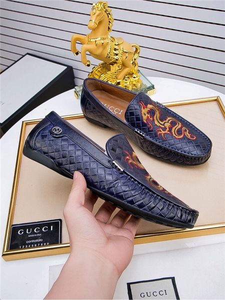 

344 style men genuine leather shoes luxury casual shoes loafers slip on italian brand designer male dress shoes flattie casual shoe 38 45, Black