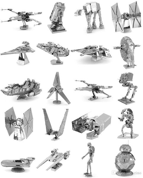 

168 designs metal 3d puzzles toys model diy aircraft cars tanks tie fighter planes 3d metallic nano building puzzle for adults and kids