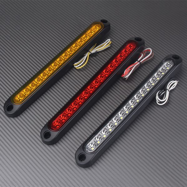 

12 в 24 в желтый красный белый свет универсальный светодиодный стоп задний фонарь для лотка назад ультра-тонкий грузовик прицеп ute мигалка