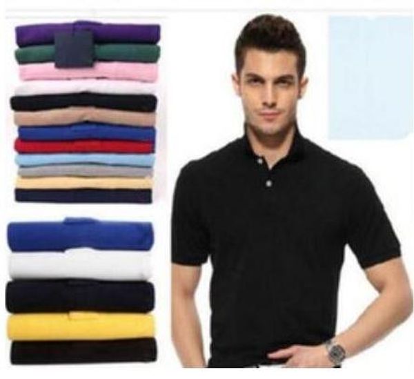 

luxury new brand spring men t-shirt designer polo shirts high street embroidery small horse crocodile printing clothing mens brand polo, Black;brown