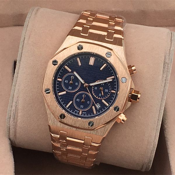 

All Subdials Work Mens Watches Stainless Steel Quartz Wristwatches Stopwatch Watch Brand Relogies For Men Relojes Best Gift