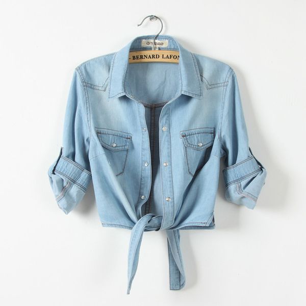 

Single Breasted New Style Women Jeans Coat Casaco Feminino Chaquetas Mujer Jaqueta Female Ladies 3/4 Sleeve Denim Jackets for Outerwear