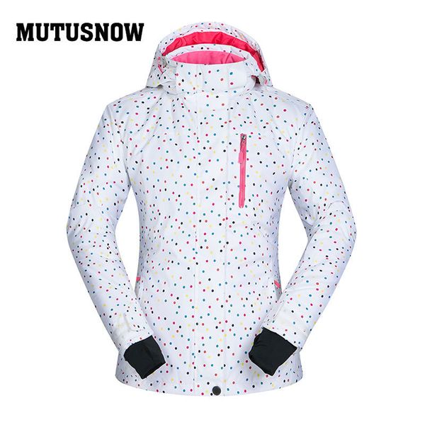 

mutusnow dot style women ski jacket skiing snowboard jacket windproof waterproof outdoor sport wear super warm thicken coat 2018