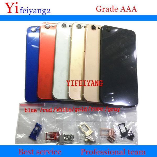 

100% качественная задняя крышка корпуса для iPhone 6, как 8 Алюминиевая металлическая з