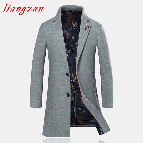 

men trench coat new arrival winter medium-long slim fit jacket coat brand -3xl turn-down business windbreaker sl-f031, Tan;black