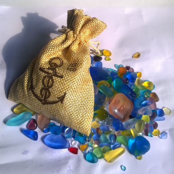 Compre Cuentas De Vidrio De Mar De Playa De 12 Lb Color Forma Tamaño Surtidos Aprox 300 Pzas Tamaños De Hasta 1 Pulgada Con Bolsa De Viaje De