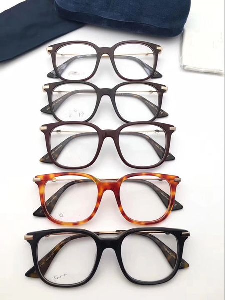 

2018 new gg01100 style frame high-quality pure-plank full-rim prescription glasses frame eyeglasses with original case ing, Black
