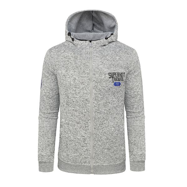 

2018 New Mens Zipper Cardigan Sweatshirt Casual Hooded Slim Coat Letter Printed Sportswear Free Shipping Fashion Sweatshirt with Pockets