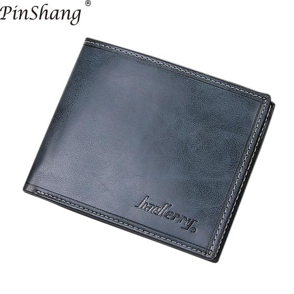 

pinshang men's wallets retro style wallets hardwearing pu leather multi color purse for boy and purses wallet men zk40, Red;black