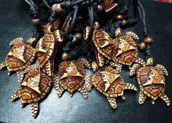 

yqtdmy yqtdmy 12 pcs bone ethnic yak faux turtle necklace pendant jewelry, Silver