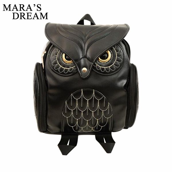 

mara's dream 2018 3d animals shape pu leather solid color zipper backpack couple backpacks boys