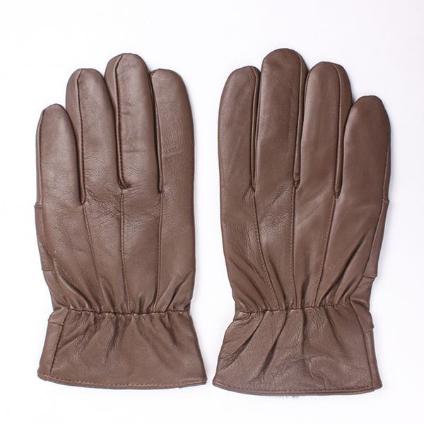 

2018 new winter man gloves warm soft men' glove men mittens sheep hair lining sheepskin genuine leather gloves, Blue;gray