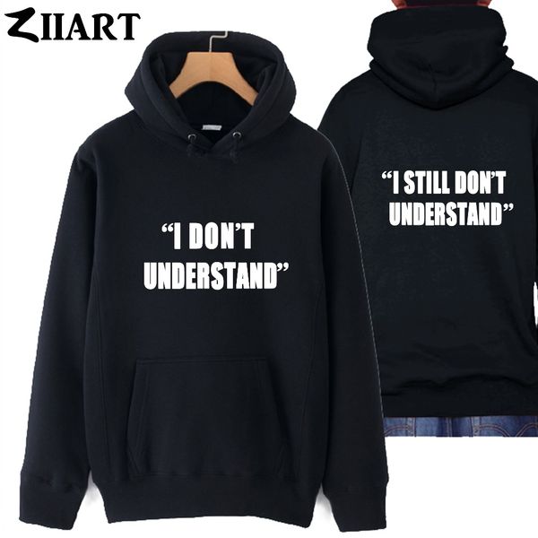 

sherlock holmes i don't understand i still don't understand couple clothes boys man male autumn winter fleece hoodies, Black