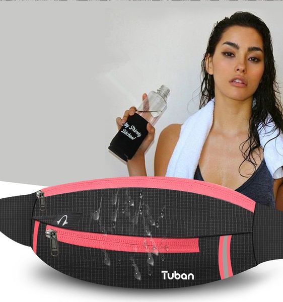 

new running waist bag portable waterproof resistant reflective fanny pack outdoor money belt mobile phone anti-theft bag