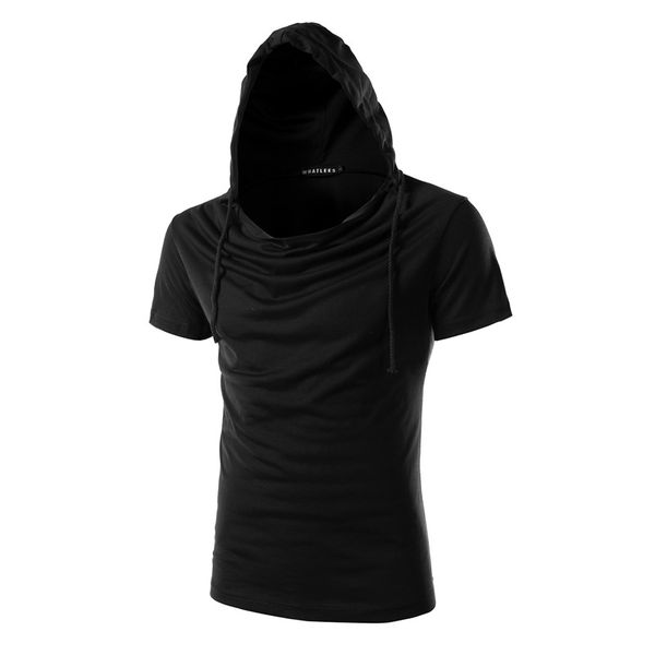 

men new t tees hooded mans products solid multi colors stylish fashion streetwear skateboard hip hop shirt swag dxdas, Black