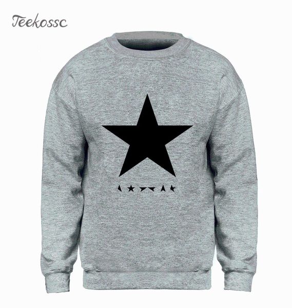 

david bowie heroes black star posters sweatshirt men slim fit hoodie gray crewneck sweatshirts new brand fleece warm sportswear