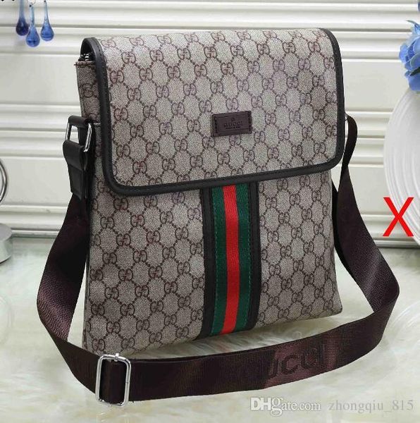 

2018 New fashion Men designer Leather Bag Men Messenger Bags Vintage Men's Shoulder Crossbody Bag