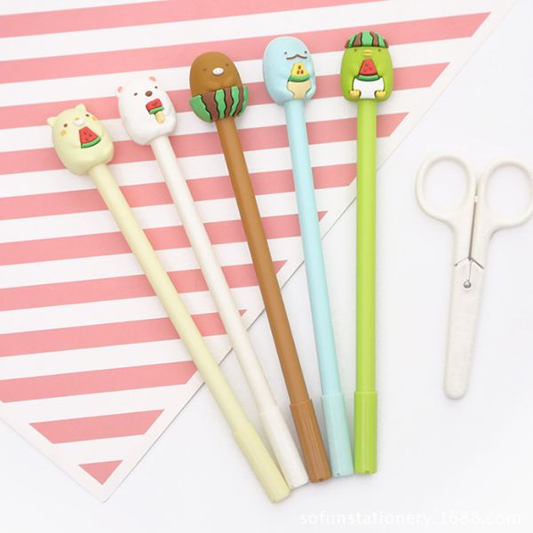 

3pcs/lot 0.5mm cute little animal gel pen promotional gift stationery school & office supply kawai neutral pen stationery